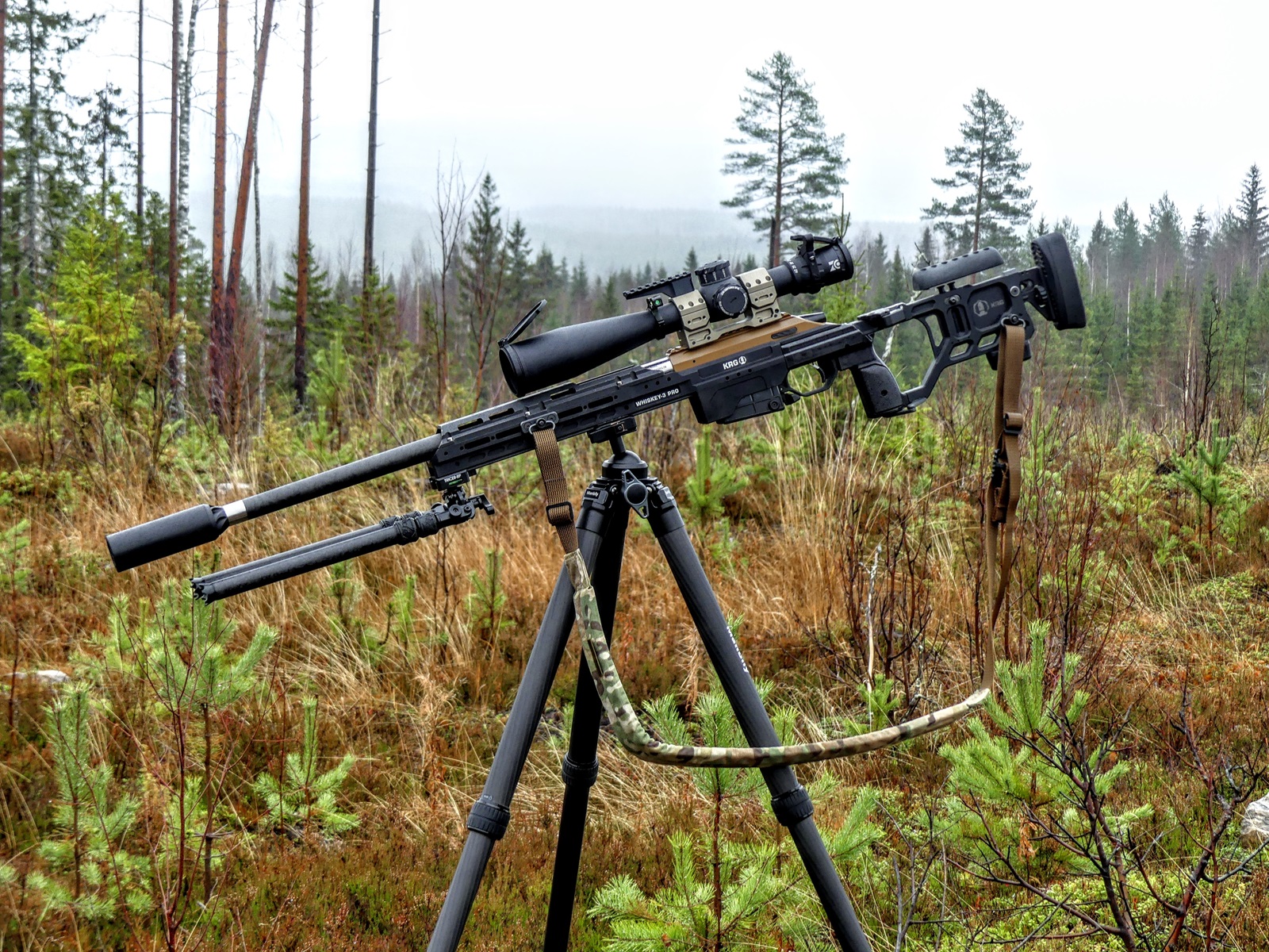Manbily TS-364PA hiilikuituinen metsästys / ammunta tripod - Image 4