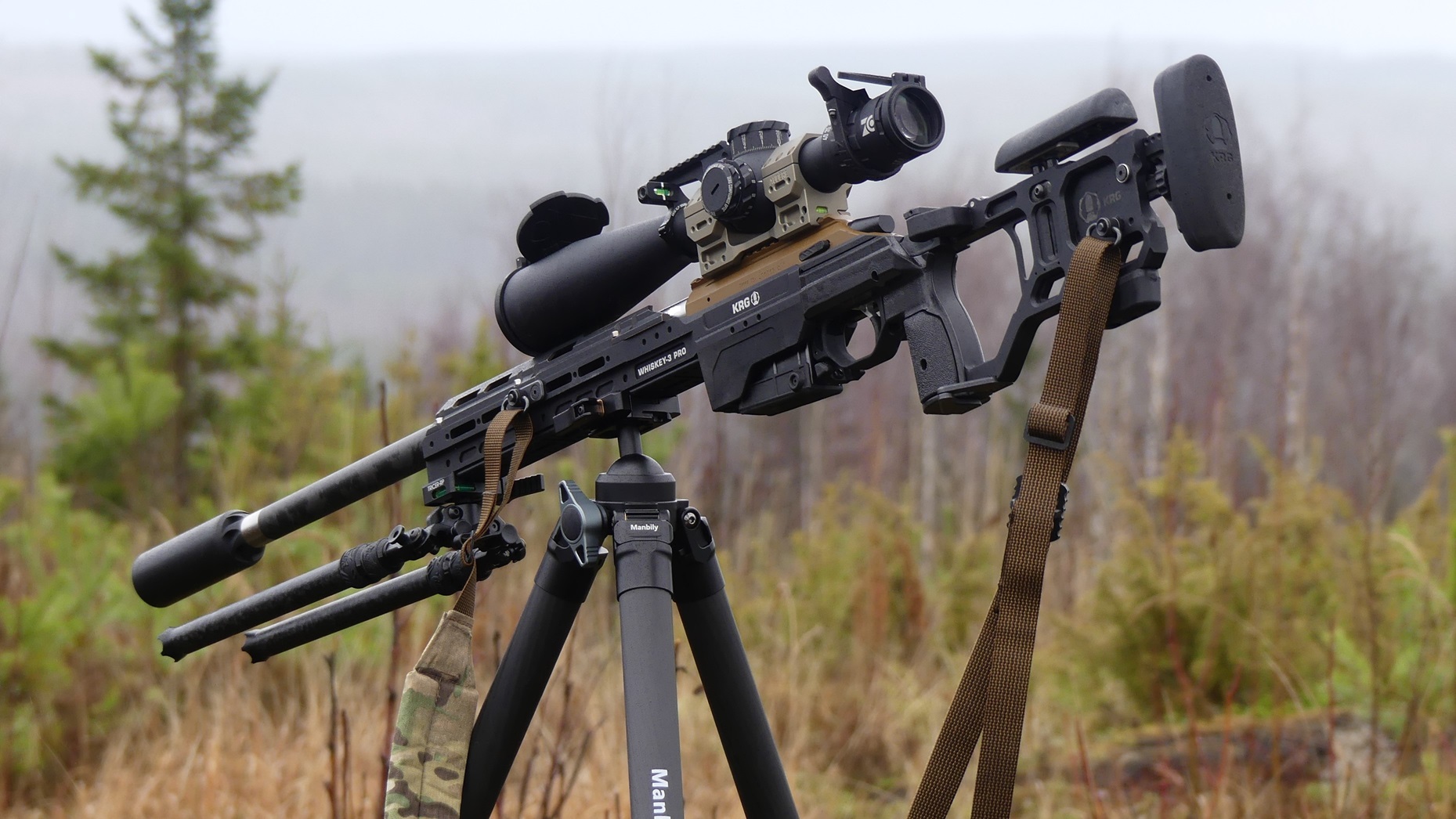 Manbily TS-364PA hiilikuituinen metsästys / ammunta tripod - Image 6