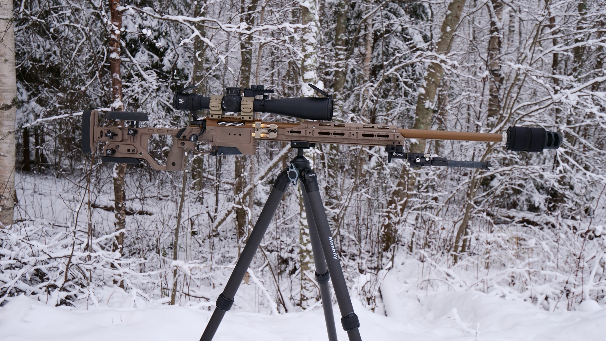 Manbily TS-364PA hiilikuituinen metsästys / ammunta tripod - Image 2